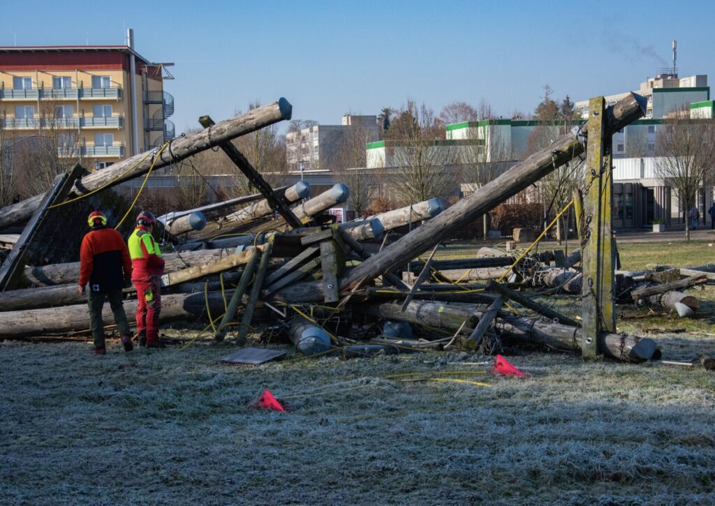 Abriss des Hochseilgartens Bad Windsheim